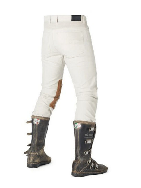 Fuel Motorcycles Sergeant 2 Men's Summer Motorcycle Pants White