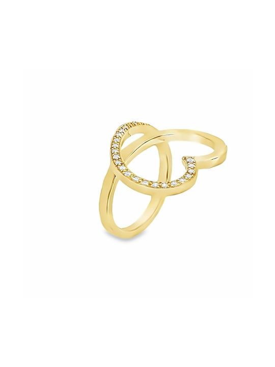 Xryseio Damen Ring mit Diamanten aus Gold 18K