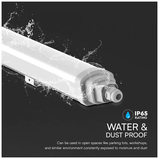 V-TAC LED Γραμμικό Φωτιστικό Οροφής 18W Ψυχρό Λευκό IP65 Μ60xΒ6.8xΥ5.9εκ.