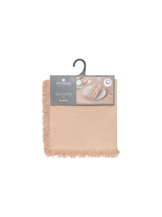 Atmosphera Maha Kitchen Towel Made of 100% Cotton in Beige Colour 40x40cm 2 Pieces