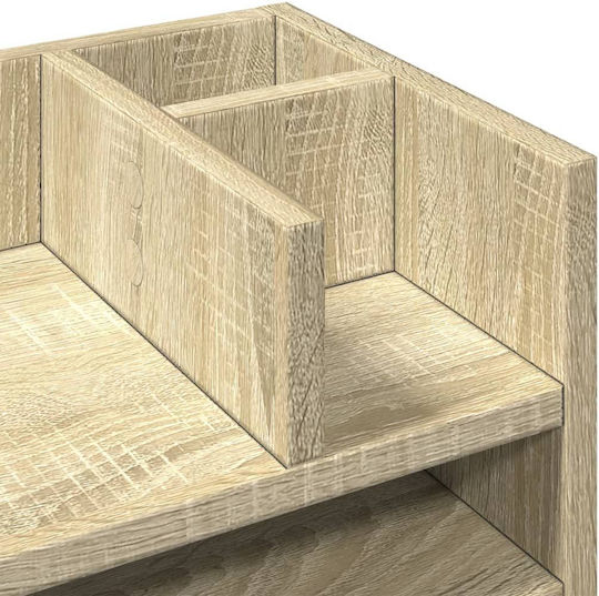 Ξύλινη Θήκη Χαρτιών σε Μαύρο Χρώμα 24x25x44.5εκ. 1τμχ