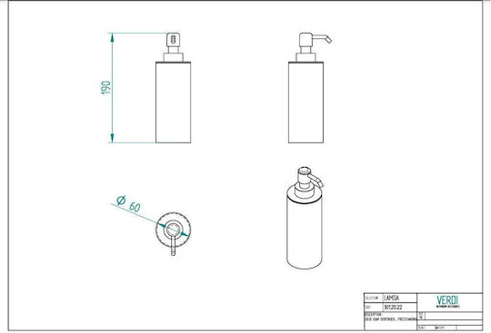 Verdi Spender Metallisch Rosa 220ml