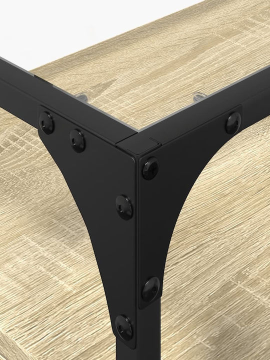 TV Stand Made of Metal and Brown Wood M60xD35xH51cm