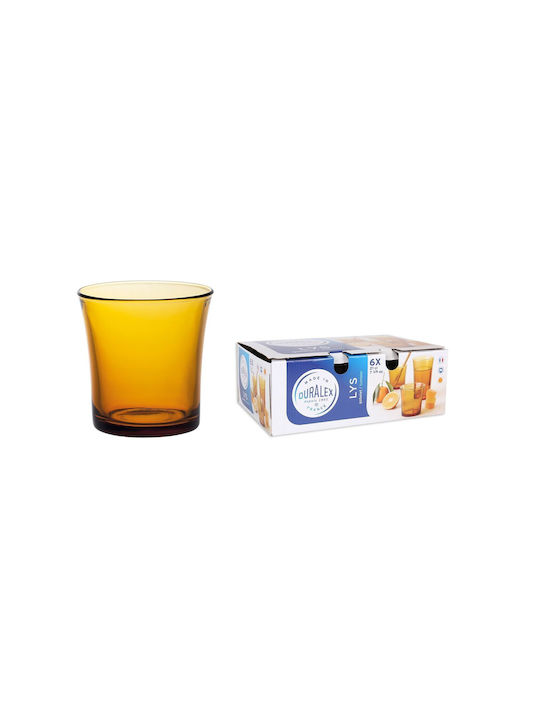 Duralex Lys Amber Glass Water made of Glass in Honey Color 210ml