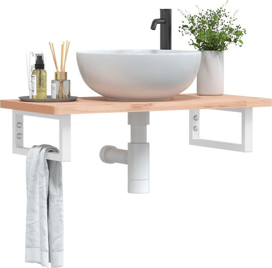 vidaXL Στήριγμα Ραφιού από Μέταλλο σε Λευκό Χρώμα 150x350mm 2τμχ 4007263