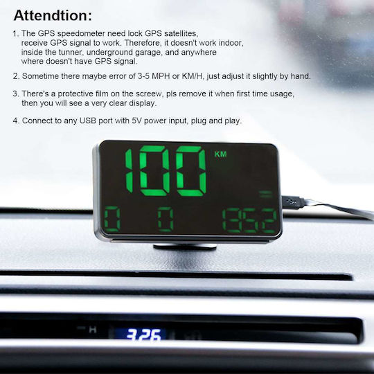 Ψηφιακό Όργανο Head Up Display Αυτοκινήτου