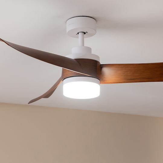 Cecotec EnergySilence Aero 5280 Ανεμιστήρας Οροφής 132cm με Φως Dark Wood