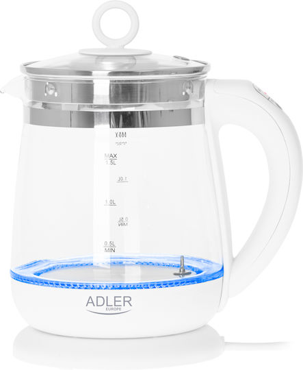 Adler Ad Βραστήρας 1.5lt 2200W Λευκός