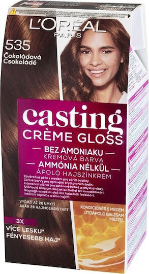 L'Oreal Paris Casting Creme Gloss Полуперманентна Боя За Коса Без Амоняк 535 Шоколад 48мл