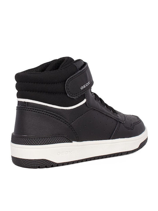 J Washiba B Παιδικά Sneakers High Ανατομικά με Σκρατς Μαύρα