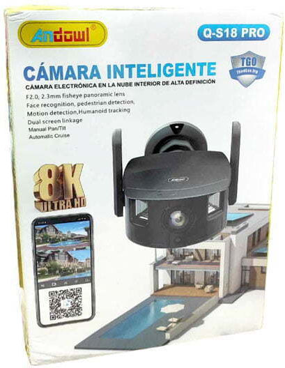 Andowl Q-S18 Pro IP Κάμερα Παρακολούθησης Wi-Fi Full HD 1080p Αδιάβροχη Γκρι