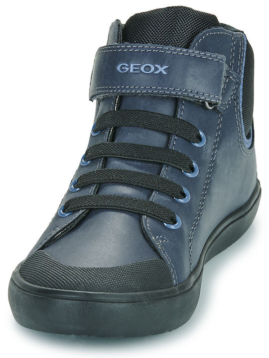 J GISLI BOY Kids Sneakers High Anatomic with Scratch Navy Blue