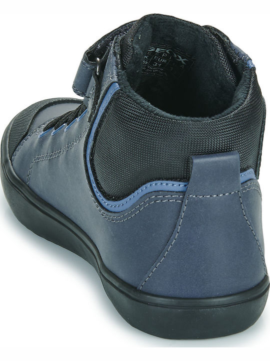 J GISLI BOY Kids Sneakers High Anatomic with Scratch Navy Blue