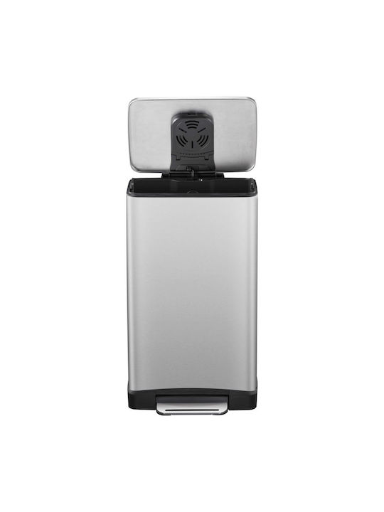 Eko Waste Bin Waste made of Stainless Steel with Pedal Silver 40lt 1pcs