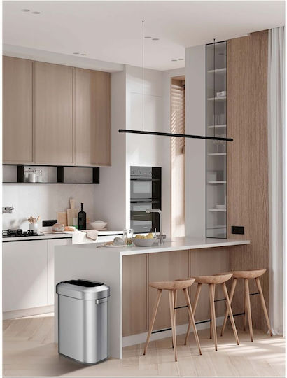 Eko Waste Bin Waste made of Stainless Steel Silver 60lt 1pcs