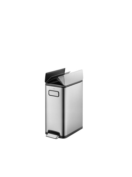 Eko Waste Bin Waste made of Stainless Steel with Pedal Silver 30lt 1pcs