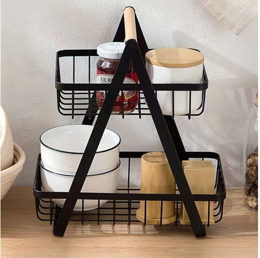 Dream House Obstschale Metallisch Schwarz 30x18x31cm
