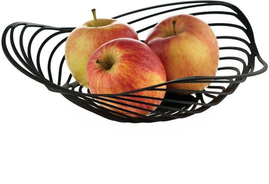 Alessi Φρουτιέρα Μεταλλική Μαύρη 26x26x7εκ.