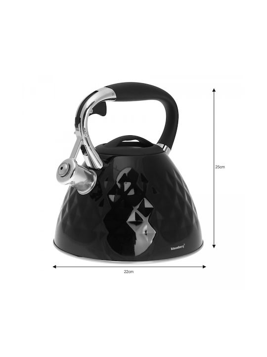 Klausberg Τσαγιέρα Ανοξείδωτη Μαύρη 3000ml