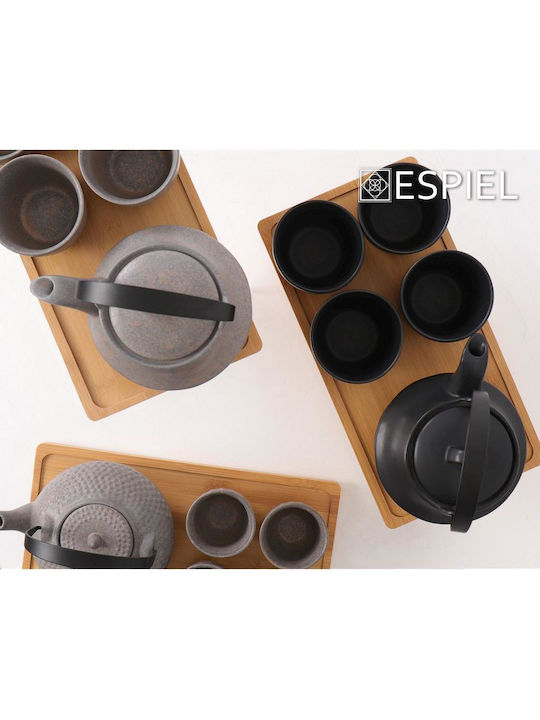 Espiel Ritual Set de Ceai cu Cană și Filtru Ceramic în Culoare Negru 600ml 5buc