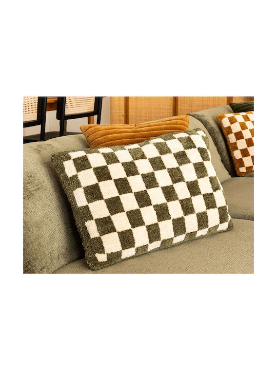 Atmosphera Sofa-Kissen Itha Vlies Khakigrün 38x58cm