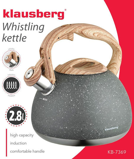 Klausberg Τσαγιέρα Ανοξείδωτη Γκρι 2800ml