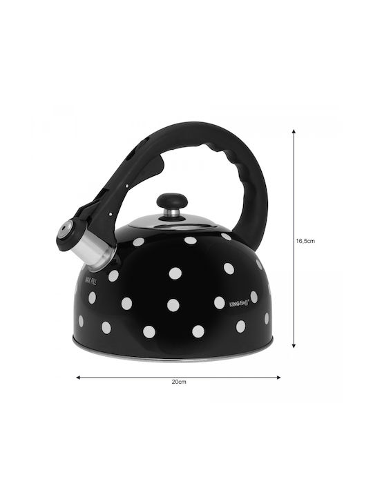 KING Hoff Dots Teapot Stainless Steel Gray 2600ml