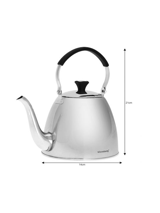 Klausberg Fierbător cu Filtru Inoxidabil Argintiu 1100ml