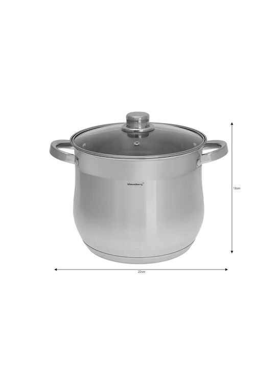 GGMgastro Βαθιά Ανοξείδωτη Κατσαρόλα 7lt / 22cm