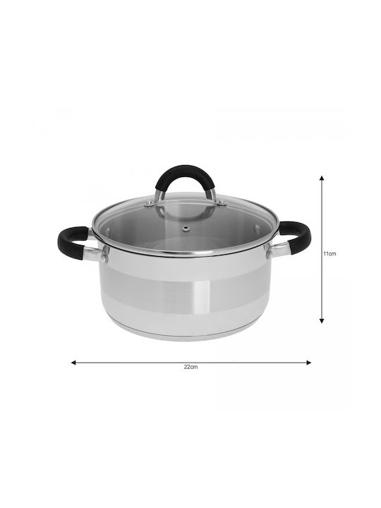 KING Hoff Βαθιά Ανοξείδωτη Κατσαρόλα 4lt / 22cm
