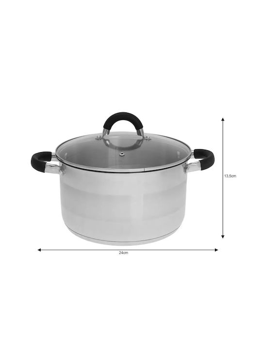 KING Hoff Βαθιά Ανοξείδωτη Κατσαρόλα 6lt / 24cm