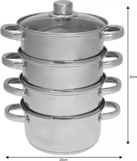 KING Hoff Βαθιά Ανοξείδωτη Κατσαρόλα Ατμού 2.5lt / 18cm
