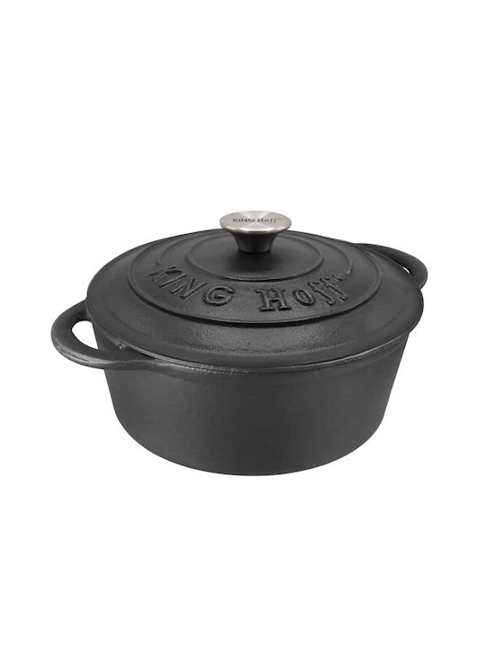 KING Hoff Deep Pot made of Cast Iron 4lt / 24cm