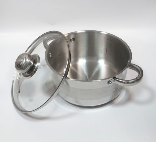 KING Hoff Deep Stainless Steel Pot 6lt / 24cm