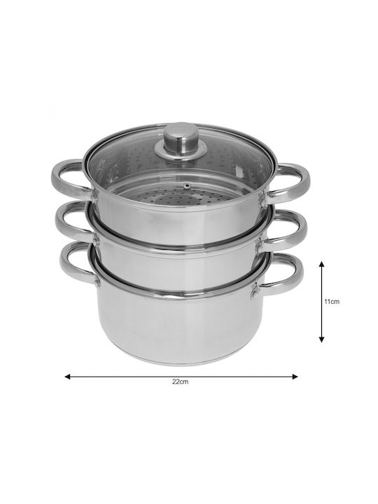 KING Hoff Deep Stainless Steel Pot 4.5lt / 22cm