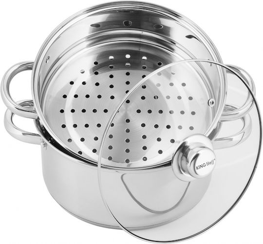 KING Hoff Tiefer Edelstahl-Topf 5Es / 24cm KING Hoff Tiefer Edelstahl-Topf 5Es / 24cm