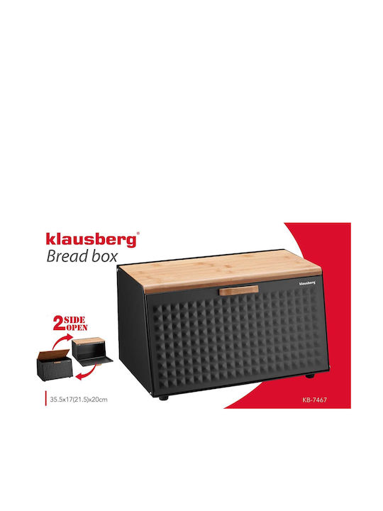 Klausberg Bread Box Wooden Gray 17x35.5x20cm