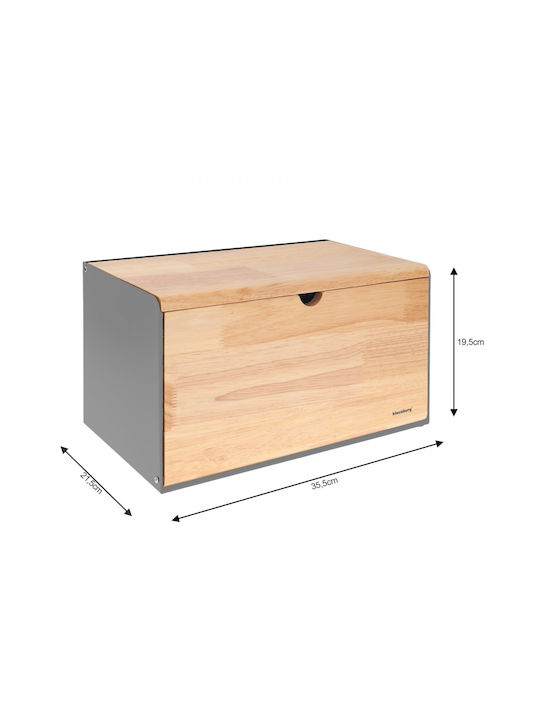Klausberg Bread Box Wooden Brown 21.5x35.5x19.5cm