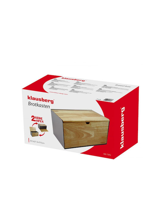 Klausberg Bread Box Wooden Brown 21.5x35.5x19.5cm