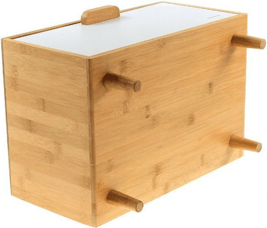 Klausberg Cutie de pâine din bambus Gri 38x26x23cm