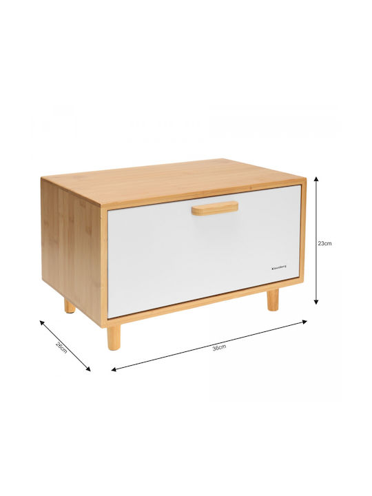 Klausberg Bread Box made of Bamboo Gray 38x26x23cm