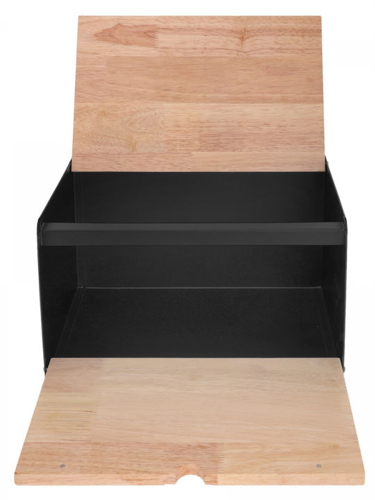 Klausberg Bread Box with Lid Wooden Gray 21x35x20cm
