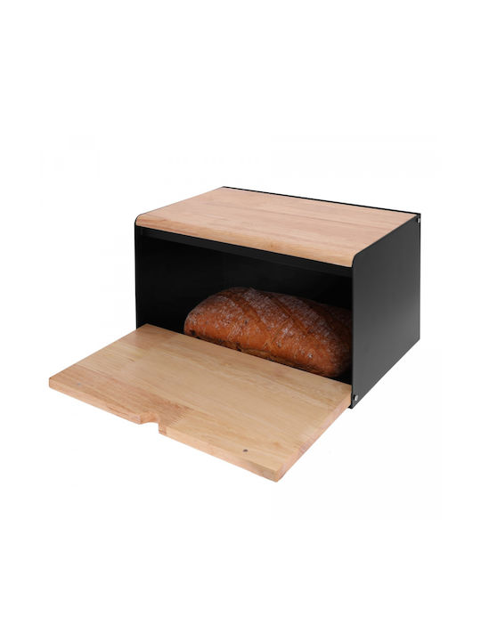 Klausberg Bread Box with Lid Wooden Gray 21x35x20cm