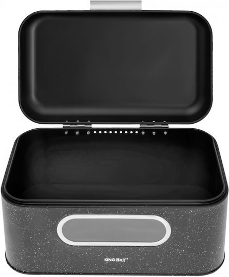 KING Hoff Brotkasten Kunststoff Schwarz 30x19.5x15.8cm