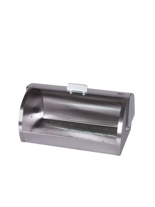 KING Hoff Bread Box with Lid Inox Gray 39.5x28x18.5cm