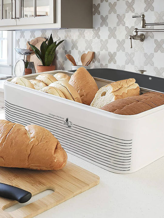 Maestro Brotkasten mit Deckel Metallisch Gray