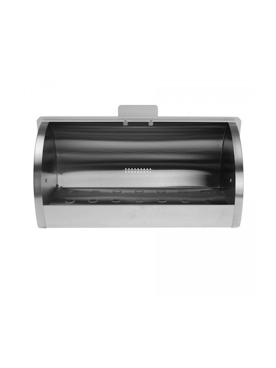 KING Hoff Bread Box with Lid Inox Gray 39.5x28x18.5cm