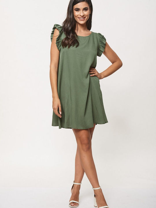 Dress Up Mini Dress with Ruffle Ladi