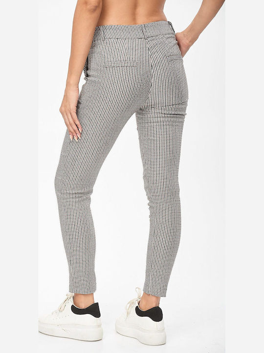 Damen Stoff Hose Geprüft Gray