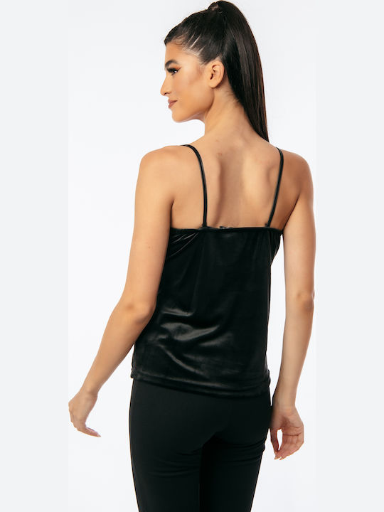 Damen Bluse Samt mit Spitze Blue Roulette